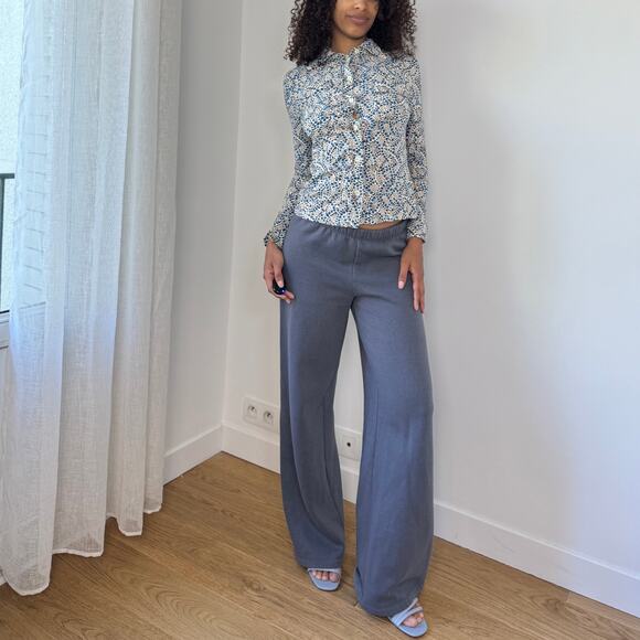 Vintage Italian Button-Up Mesh Blouse with Micro Dot Print (XS) - Picture 3 of 7